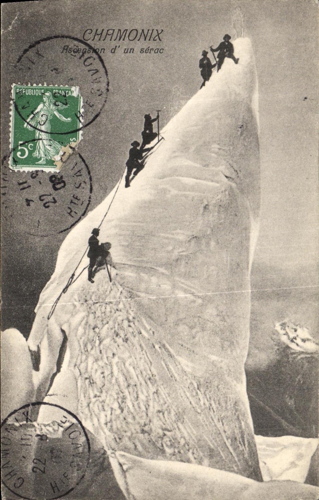 CPA Chamonix Ascension d Un Serac alpinisme 