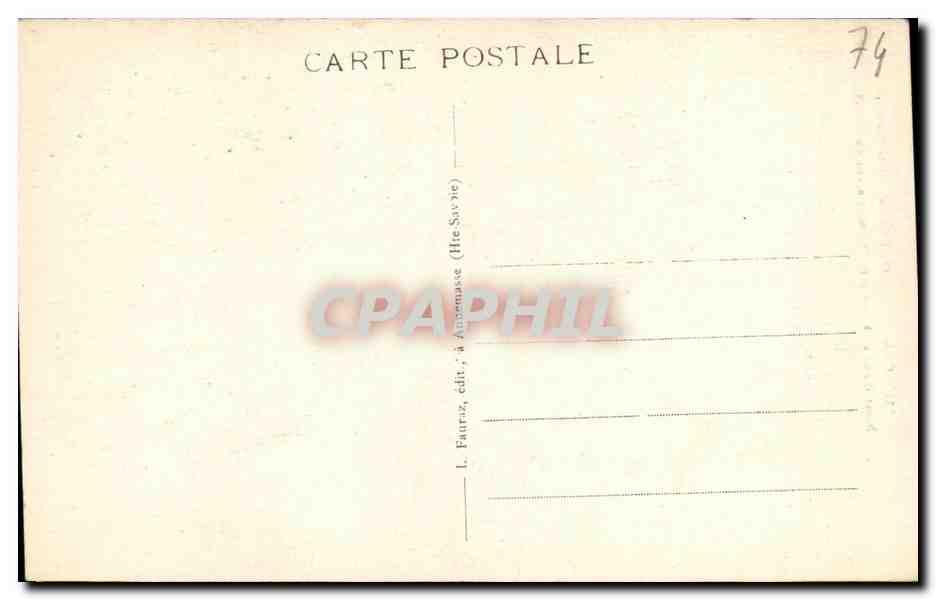 CPA Chamonix Mont Blanc et aiguilled e Chamonix vus du Moine — Verso