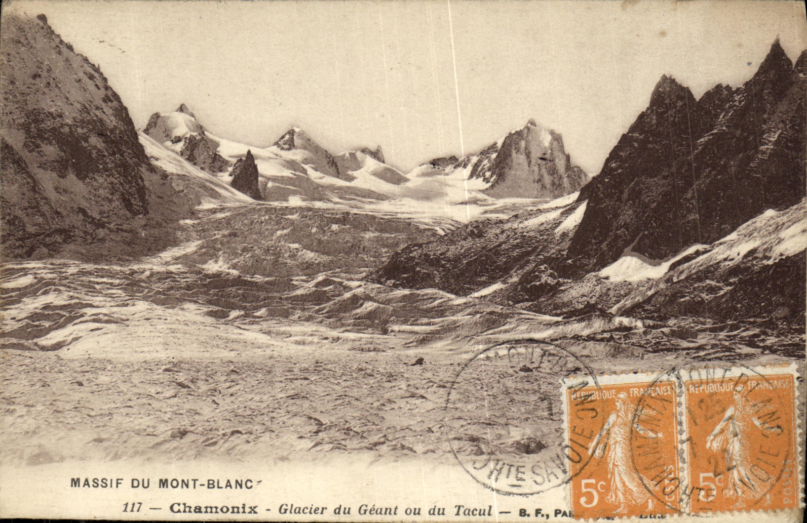 CPA Chamonix Glacier du Geant du Geant ou du Tacul