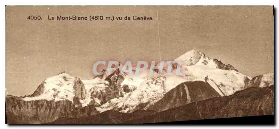 CPA Chamonix Le Mont Blanc Vu De Geneve