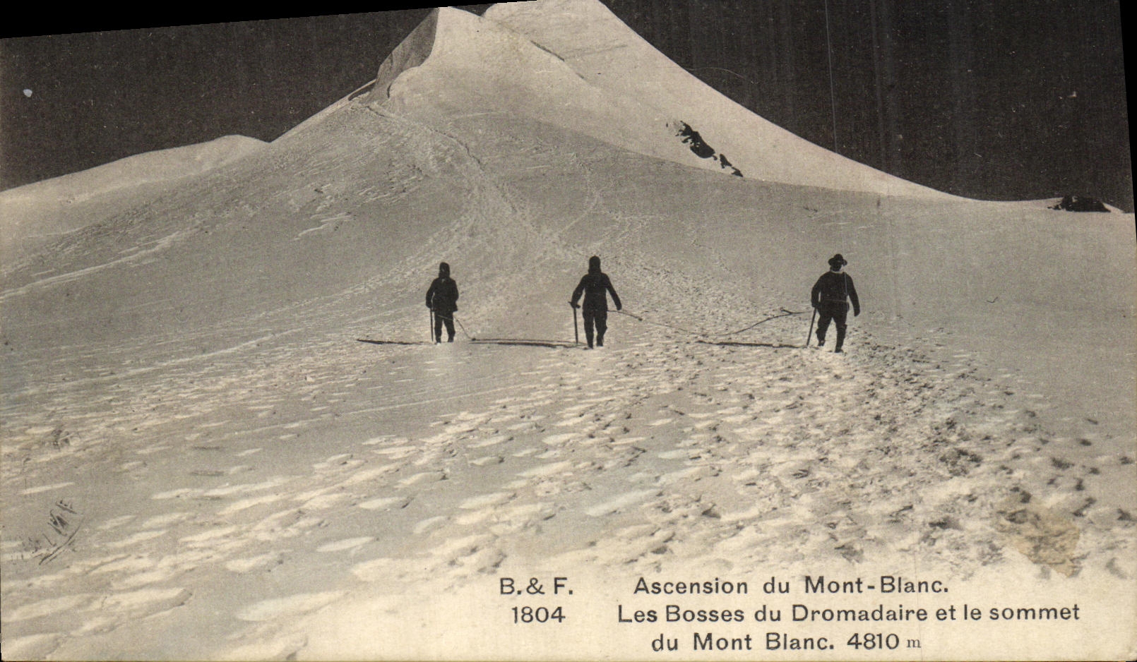 CPA Ascension du Mont Blanc Les Bosses du Dromadaire et le sommet du Mont Blanc