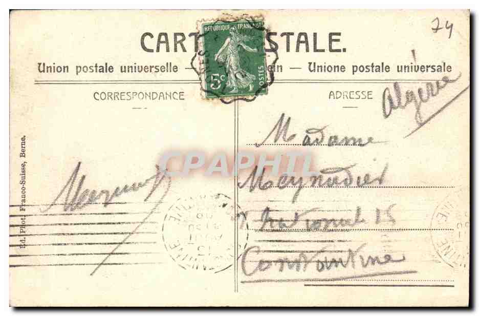 CPA Ascension du Mont Blanc Les Bosses du Dromadaire et le sommet du Mont Blanc — Verso