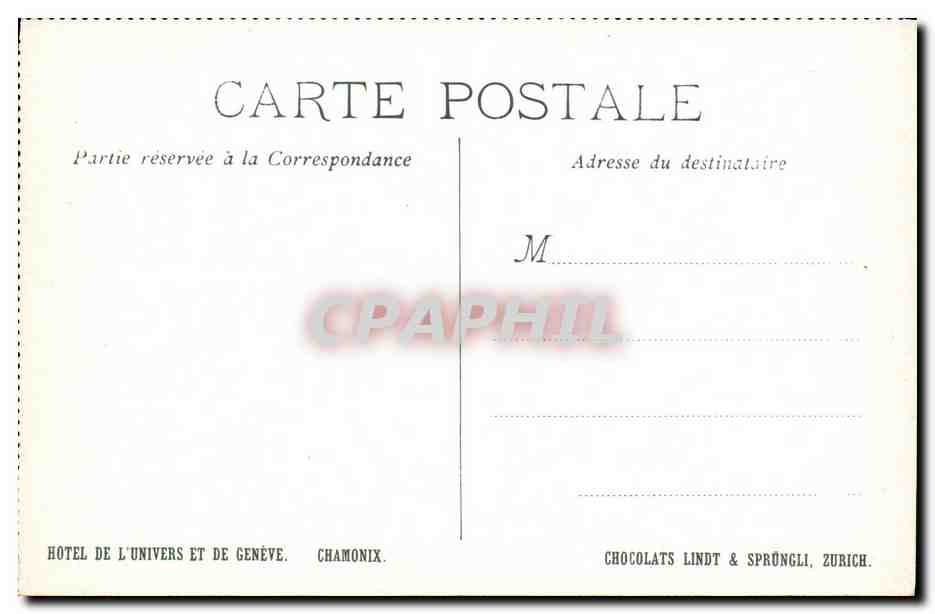 CPA Pont St Marie Mt Blanc  — Verso