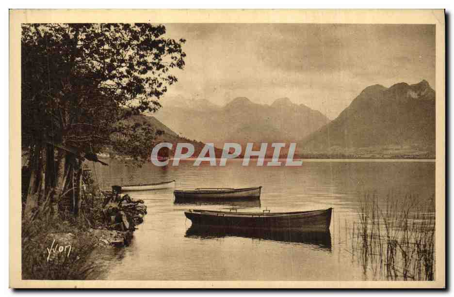 Het einde van het meer en het Massief van de Bauges — Annecy (Hoog Savoie) — Les Éditions d'Art Vigny, Parijs