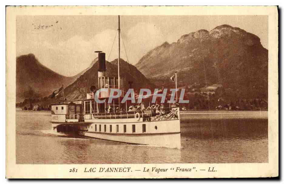CPA Annecy Le Vapeur France Bateau