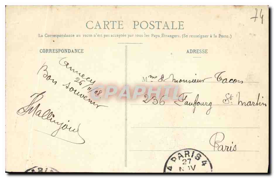 Lac d'Annecy — Château de Duingt — A. Gardet, Annecy — Reverso