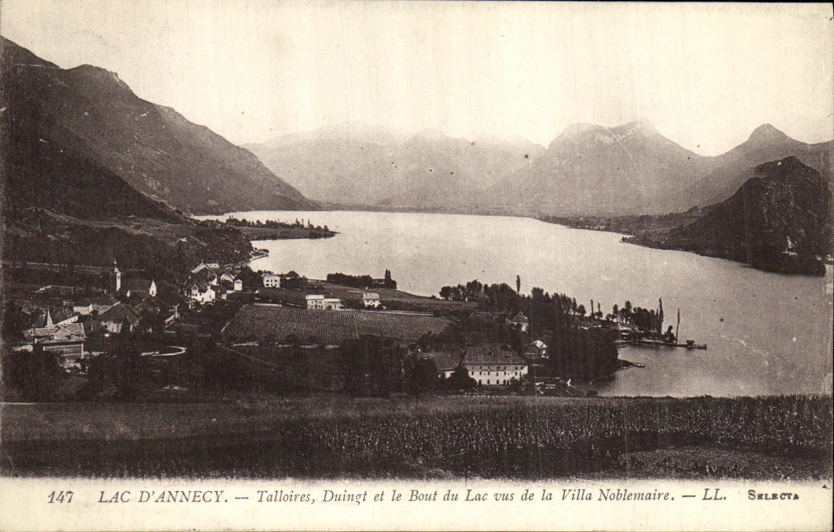 Lac d'Annecy — Talloires, Duingt et le Bout du Lac vus de la Villa Noblemairie — LL Selecta