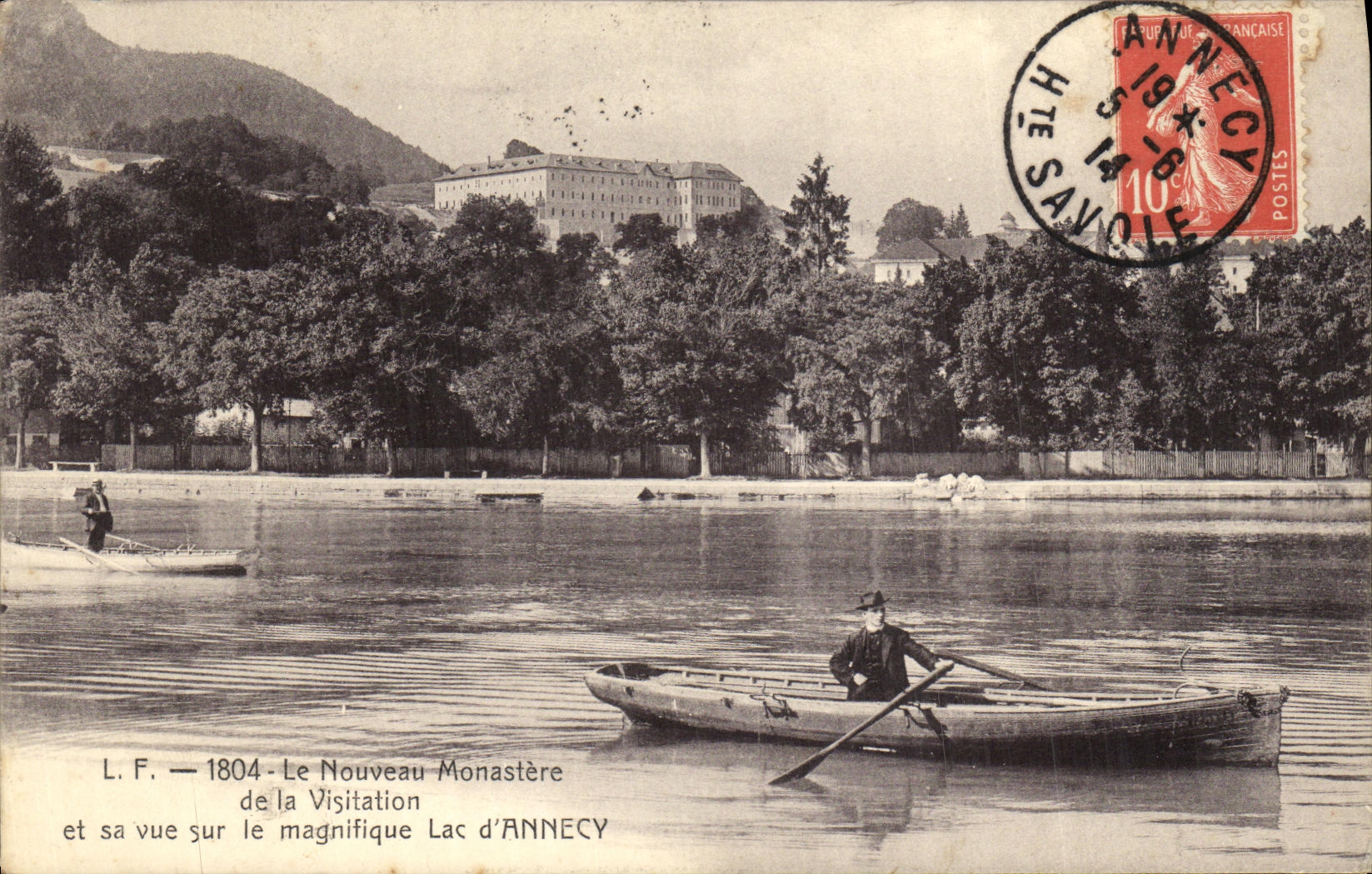 Lac d'Annecy — Vue du Nouveau Monastère — L. F. — 1804