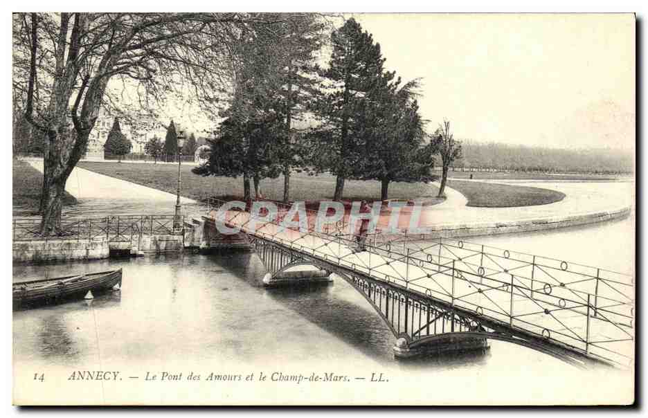 Annecy — Le Pont des Amours et le Champ-de-Mars — LL.
