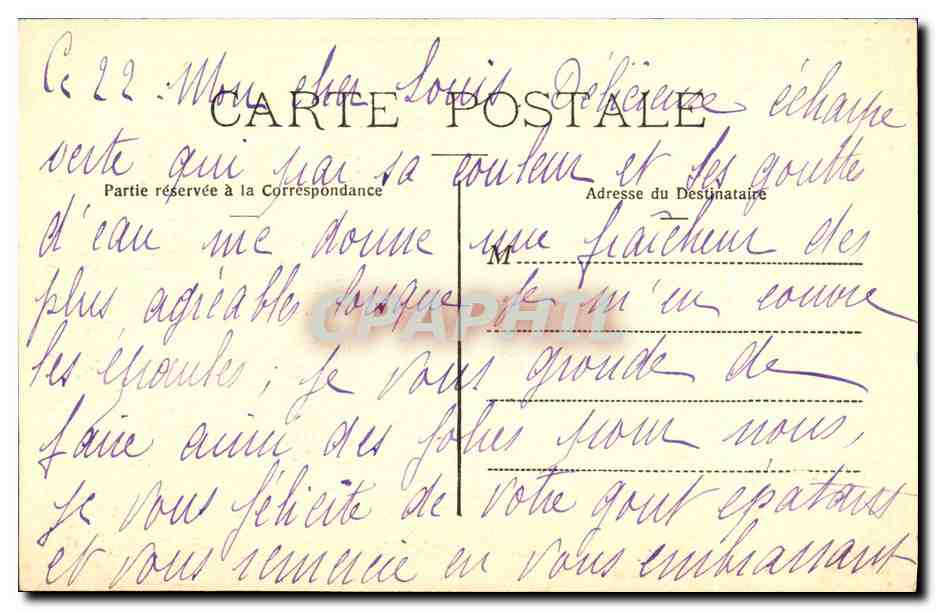 CPA Evian les Bains L Ermitage — Verso