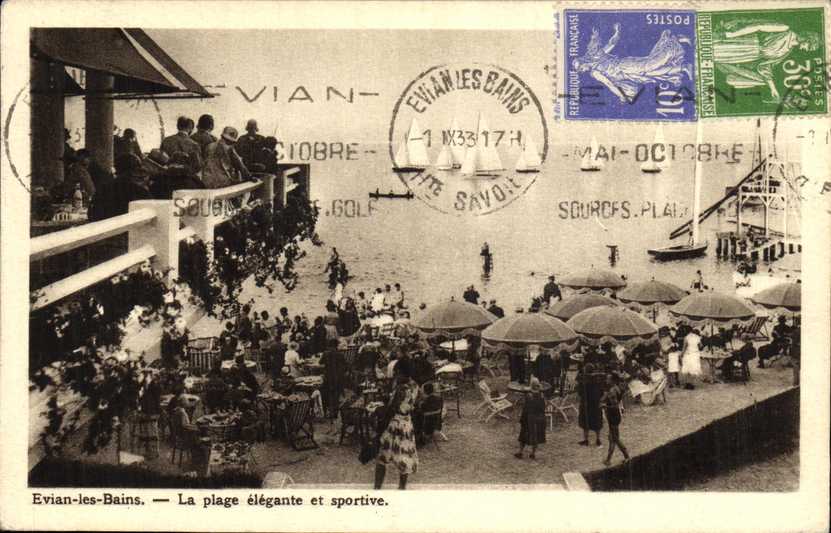 CPA Evian les Bains La Plage elegante et Sportive