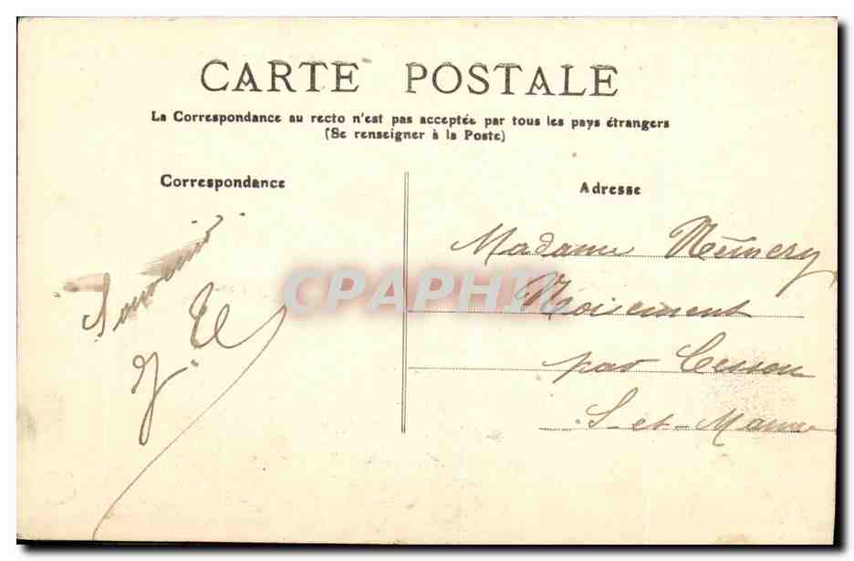 CPA Evian les Bains la Jetee Bateau — Verso