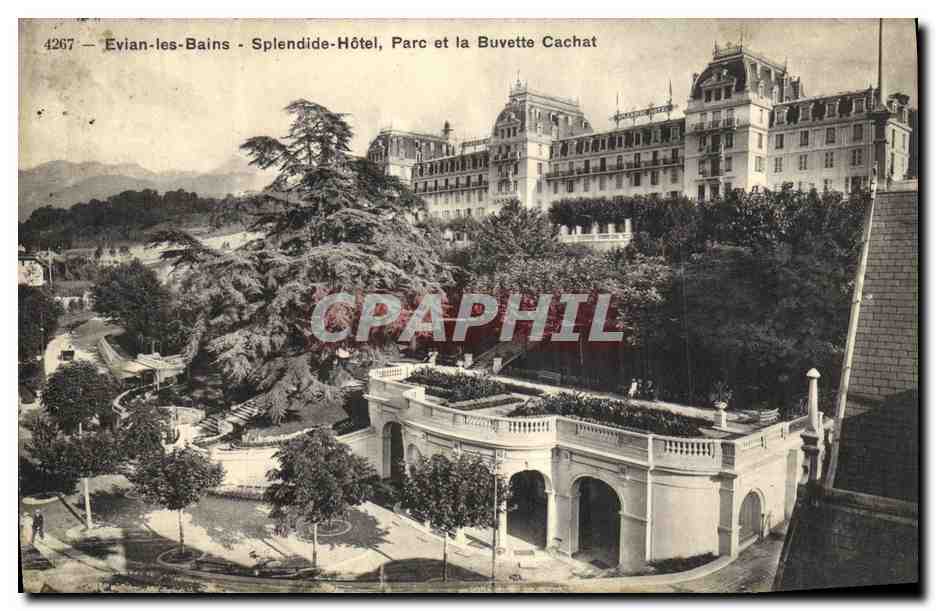 CPA Evian les Bains Splendide Hotel Parc et la Buvette Cachat