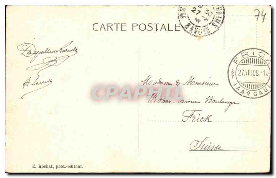 CPA Evian les Bains Reproduction Perspection du Projet — Verso