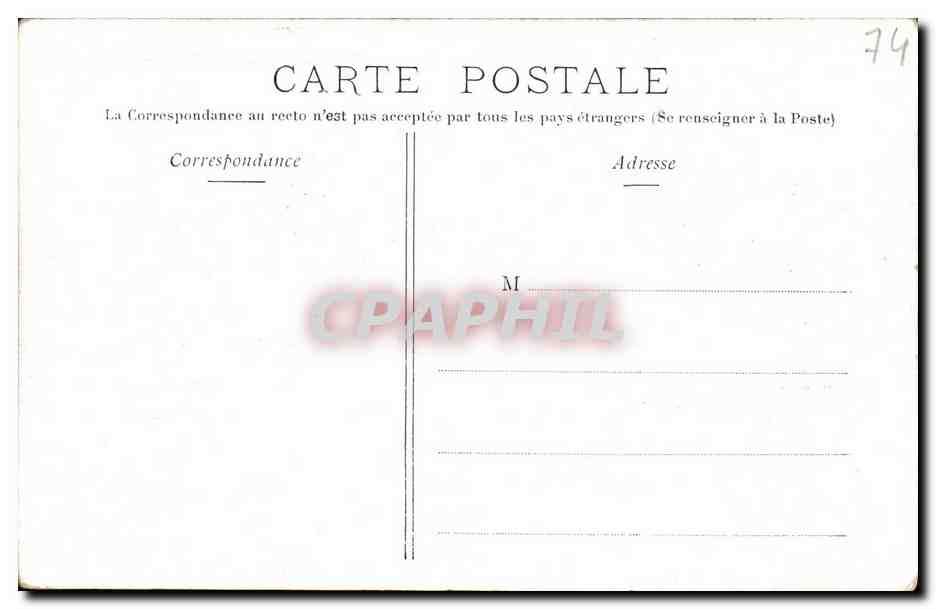 CPA Evian les Bains Le Quai Bateau — Rückseite