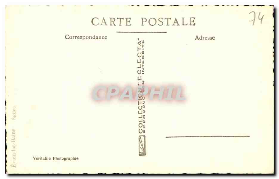 CPA Evian les Bains Eglise — Back