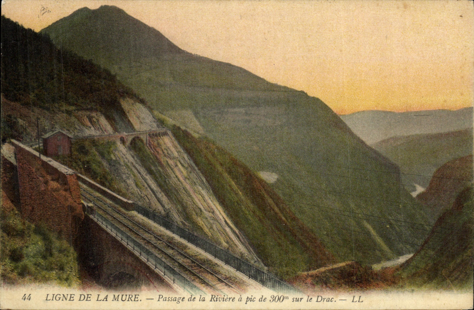 Ligne de La Mure — Passage de la Rivière à pic de 300m sur le Drac — LL