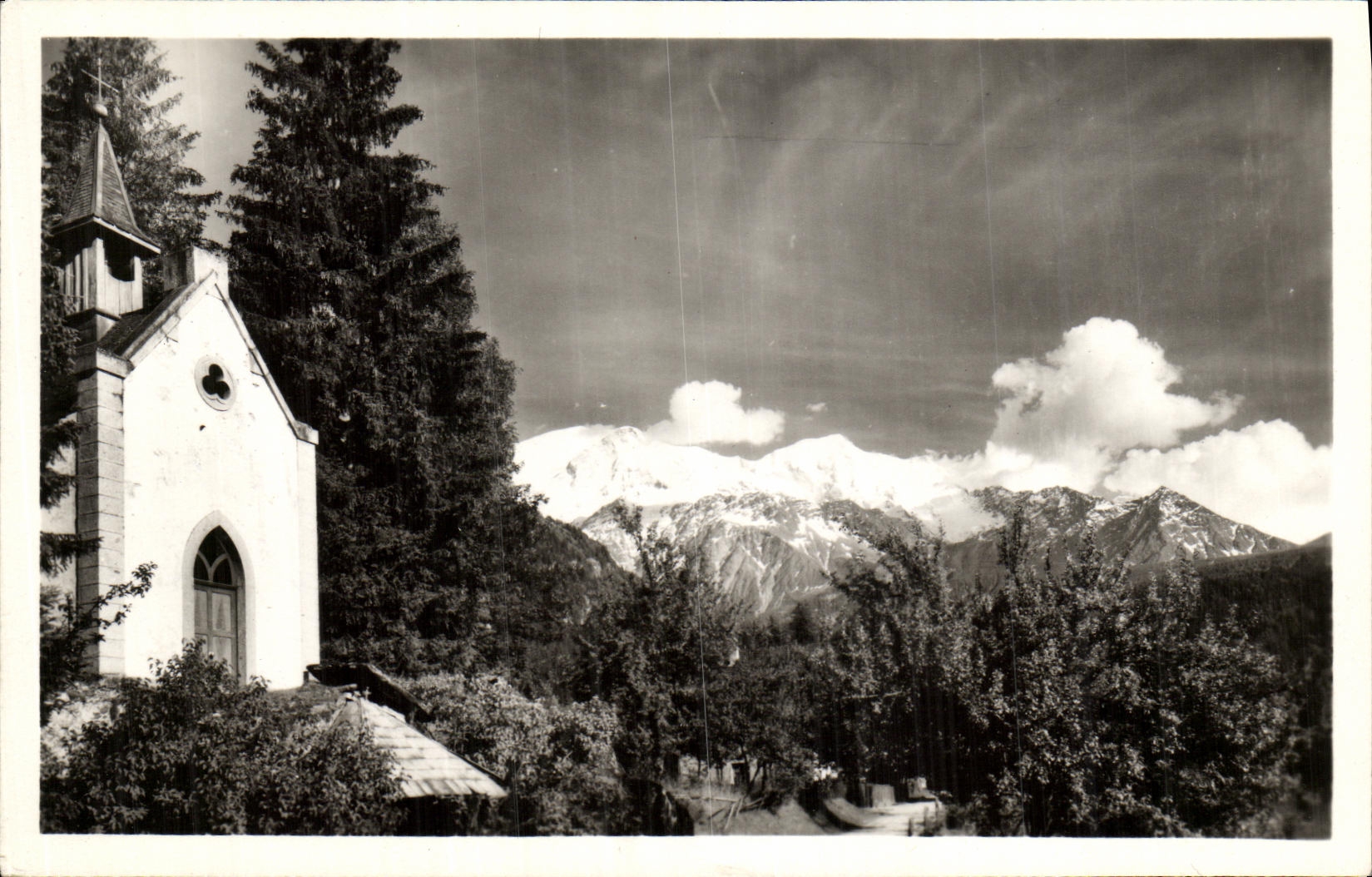 CPA Servoz Chapelle du Lac et le Mont Blanc