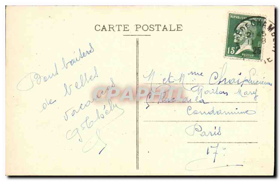 Cusy (Haute-Savoie) — Pont de l'Abîme sur le Chérán (94 m. de haut) — Photographie Giffmal, Chambéry — Verso