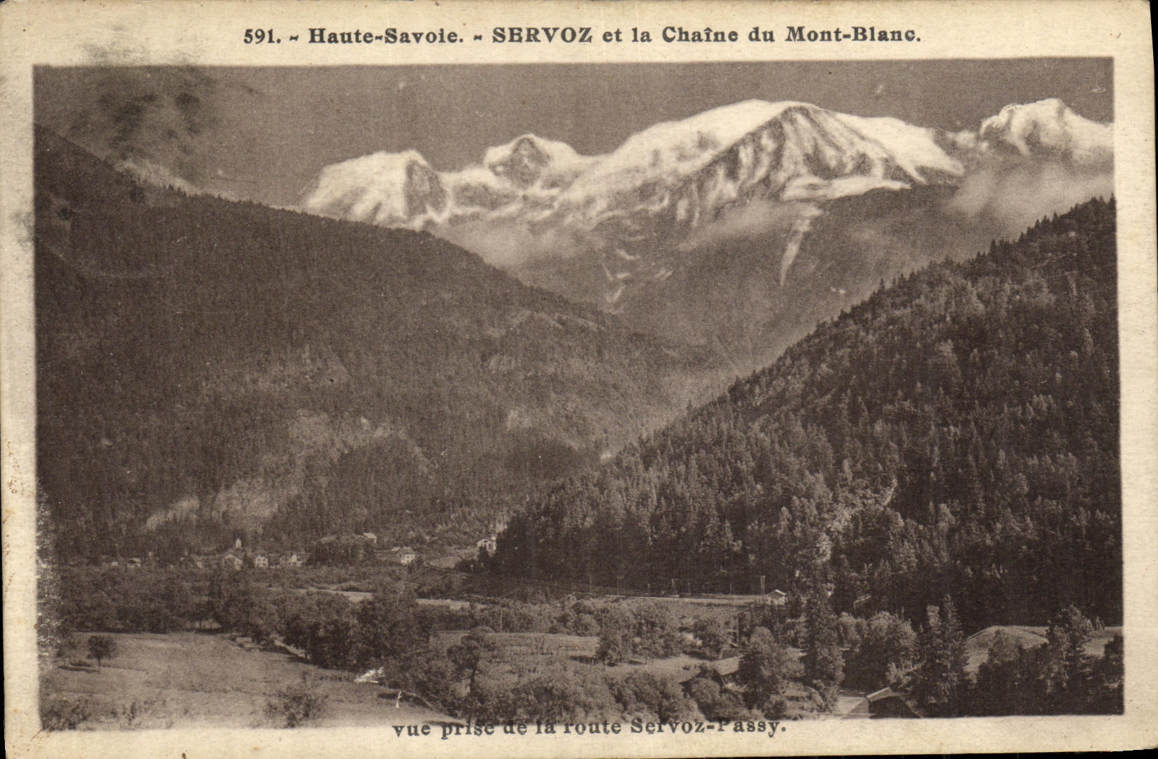 CPA Haute Savoie Servoz et la chaine du Mont Blanc
