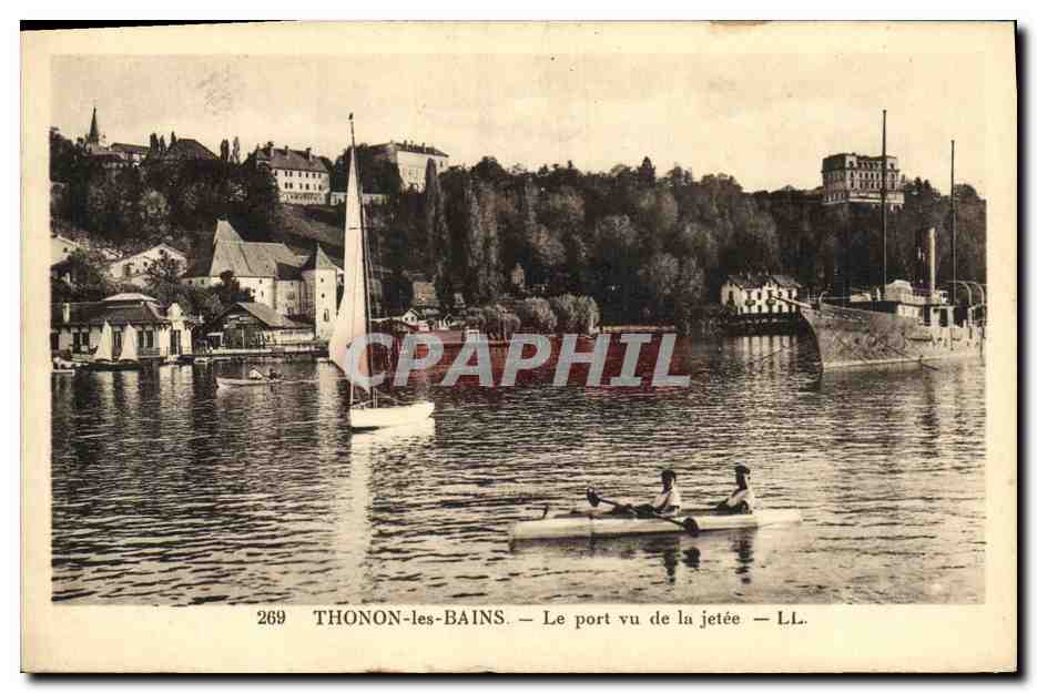 THONON-les-BAINS — Le port vu de la jetée — LL. n°2669