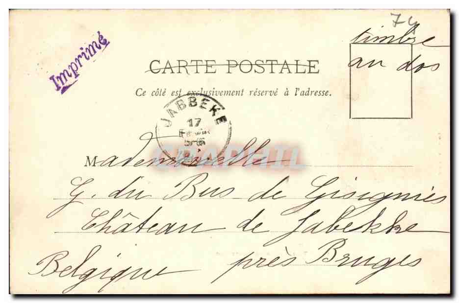 CPA Thonon les Bains Lac — Verso