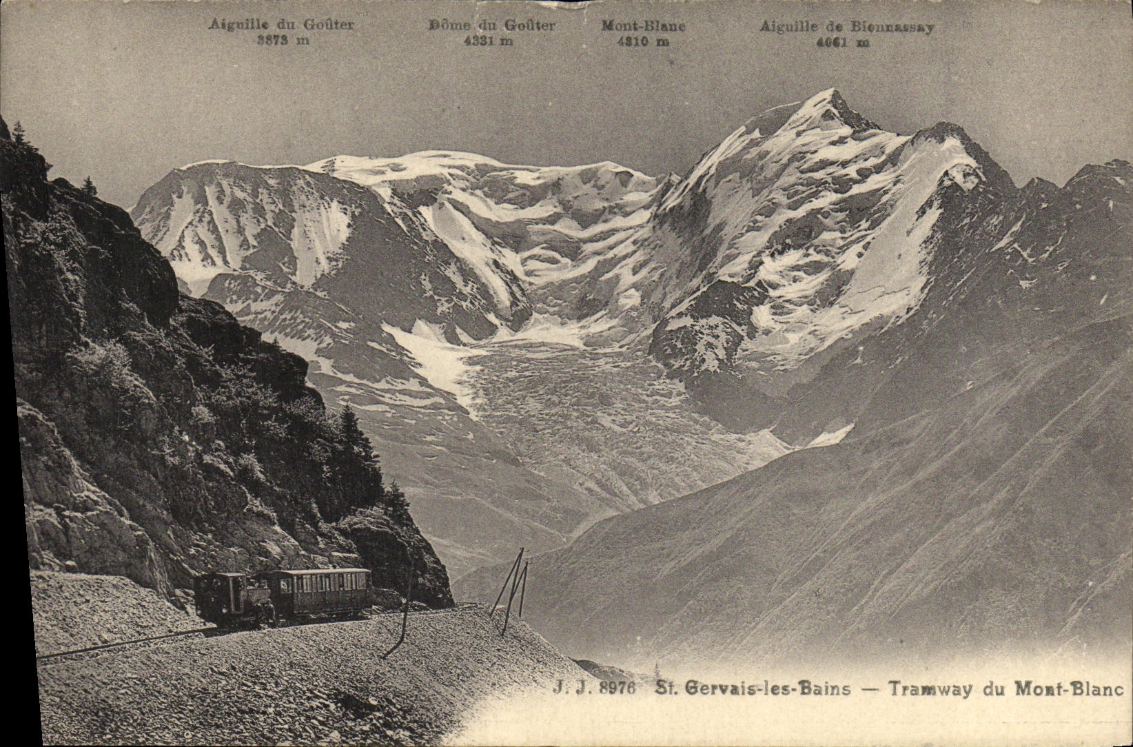 Antieke ansichtkaart Saint-Gervais-les-Bains Tramway du Mont-Blanc