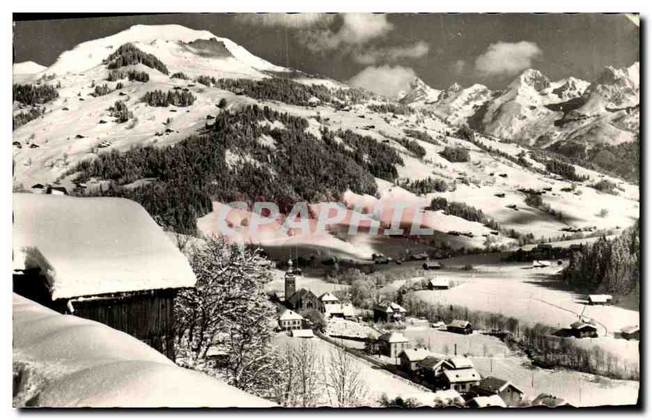 Grand-Bornand — La Chaîne des Aravis et le Lachat — Cliché R. Pérille