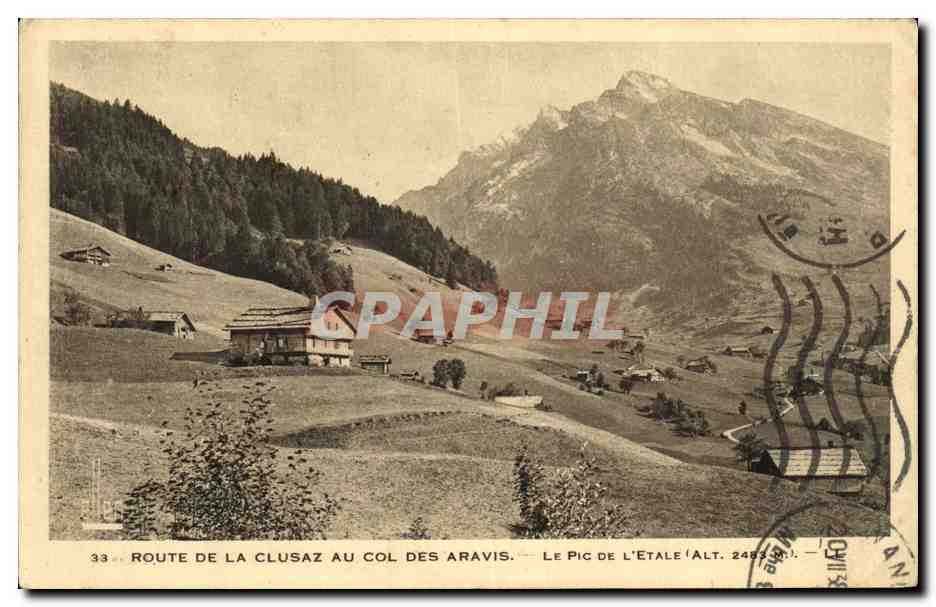 Route de La Clusaz au Col des Aravis — Le Pic de l'Etale (Alt. 2483 m) — éditeur non visible