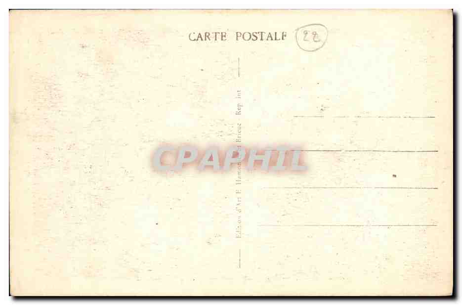 Chapelle St-Gonéry à Plougrescant — Meuble de sacristie — Style gothique — Éditeur F. Hamon, St-Brieuc, n° 6841 — Verso