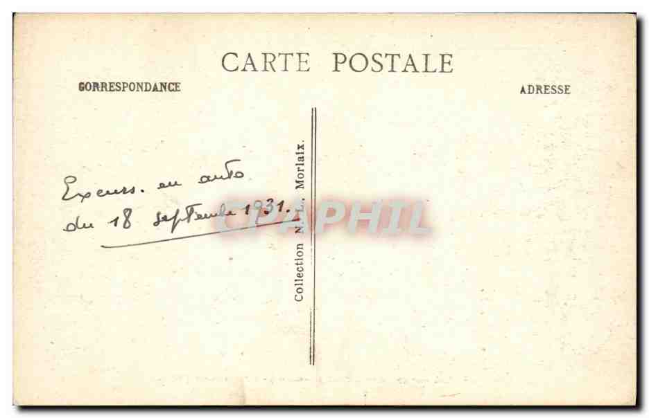 Castillo de Tonquédec (C.-du-N.) — Llegada al Castillo — Editor no identificado, n° 12 — Reverso