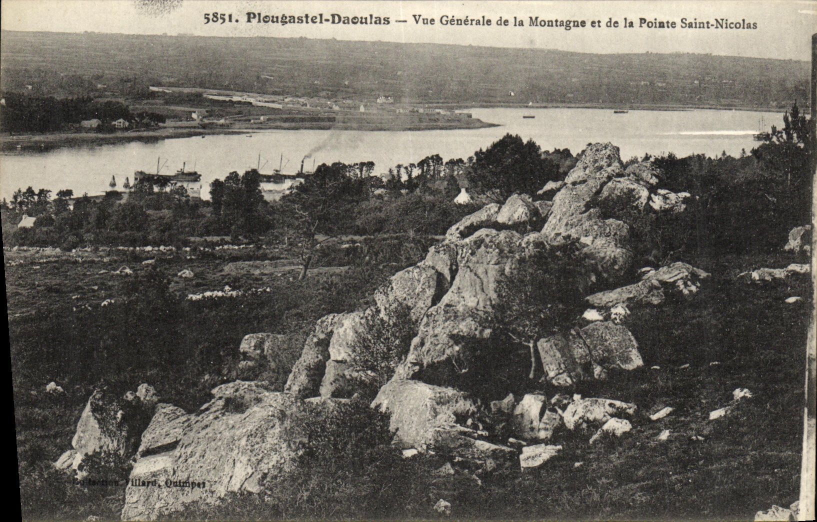 Plougasnél-Daoulas — Vue Générale de la Montagne et de la Pointe Saint-Nicolas — Villard, Quimper