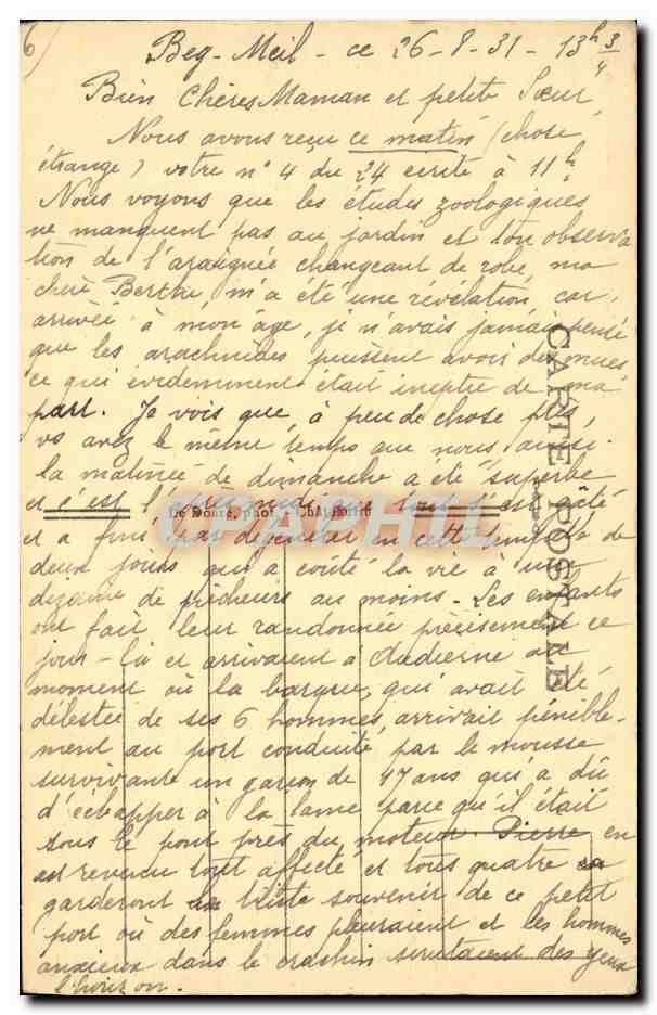 CPA Plougastel Daoulas Calvaire Cote Sud — Rückseite