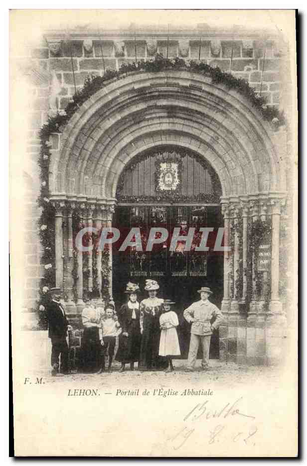 Lehon — Portal der Abteikirche — F. M.