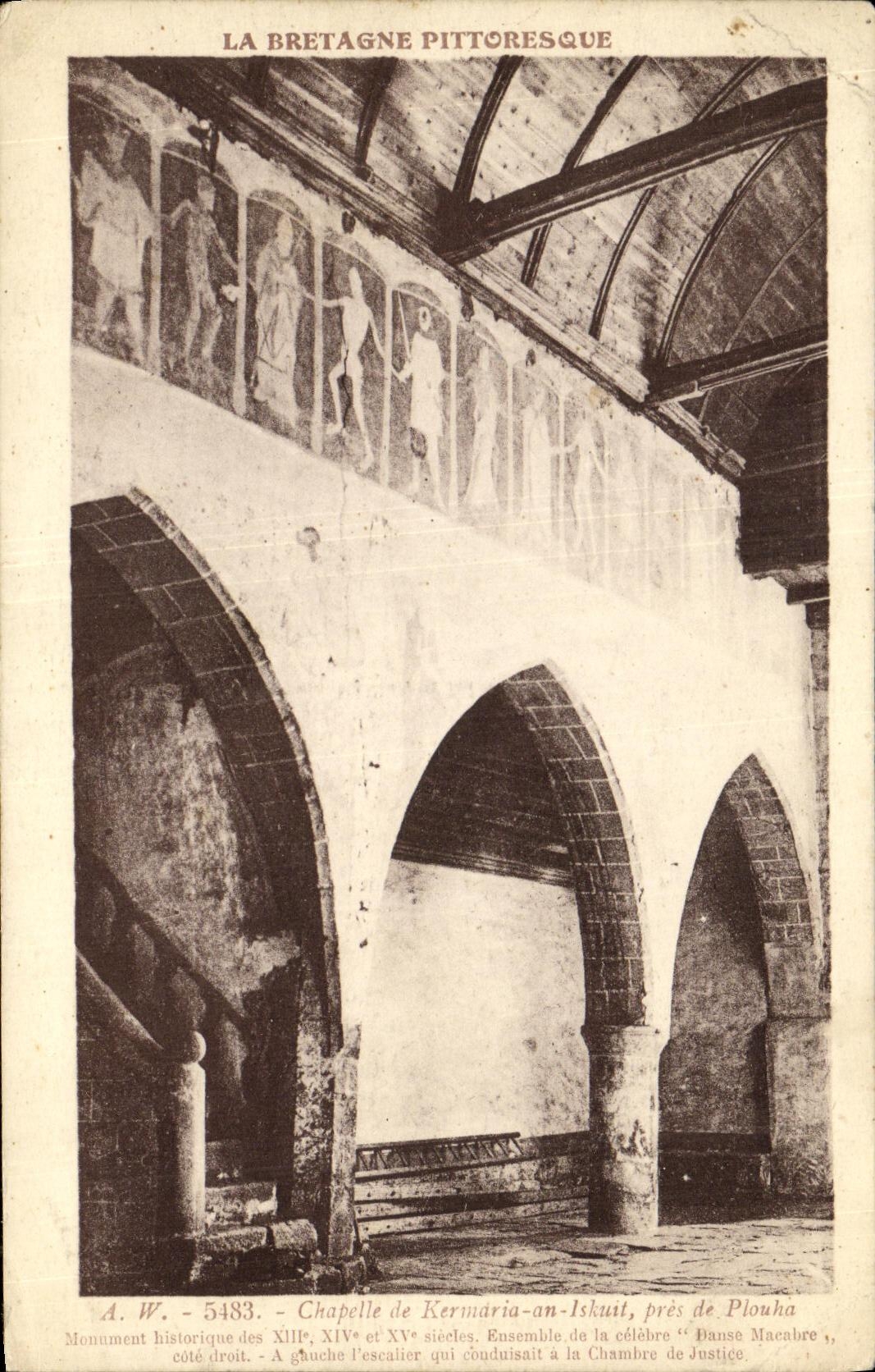 Chapelle de Kermaria-an-Iskuat, près de Plouha — Monument historique des XIIIe, XIVe et XVe siècles — A.W. - 5483