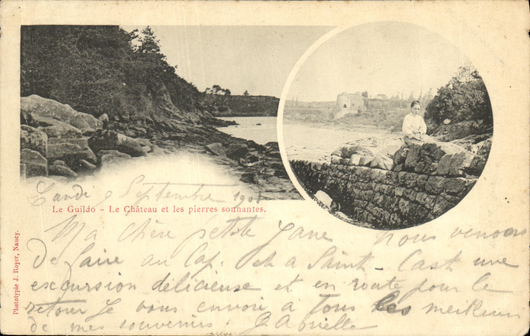 CPA Le Chateau et les Pierres sonnantes Le Guildo