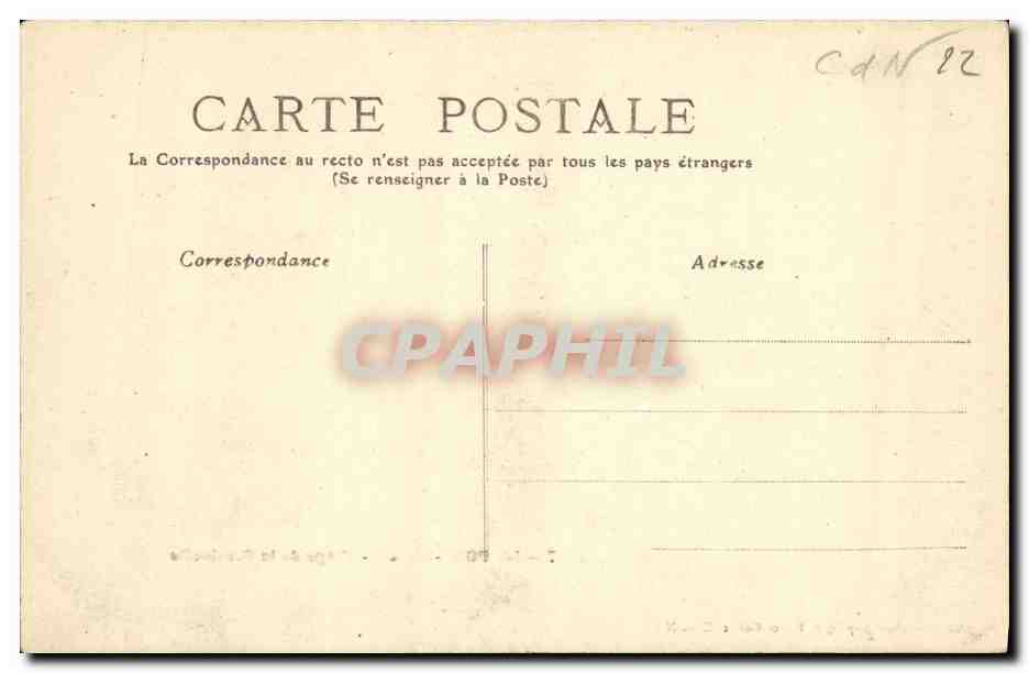 CPA Le Port Blanc Plage de la Sentinelle — Rückseite