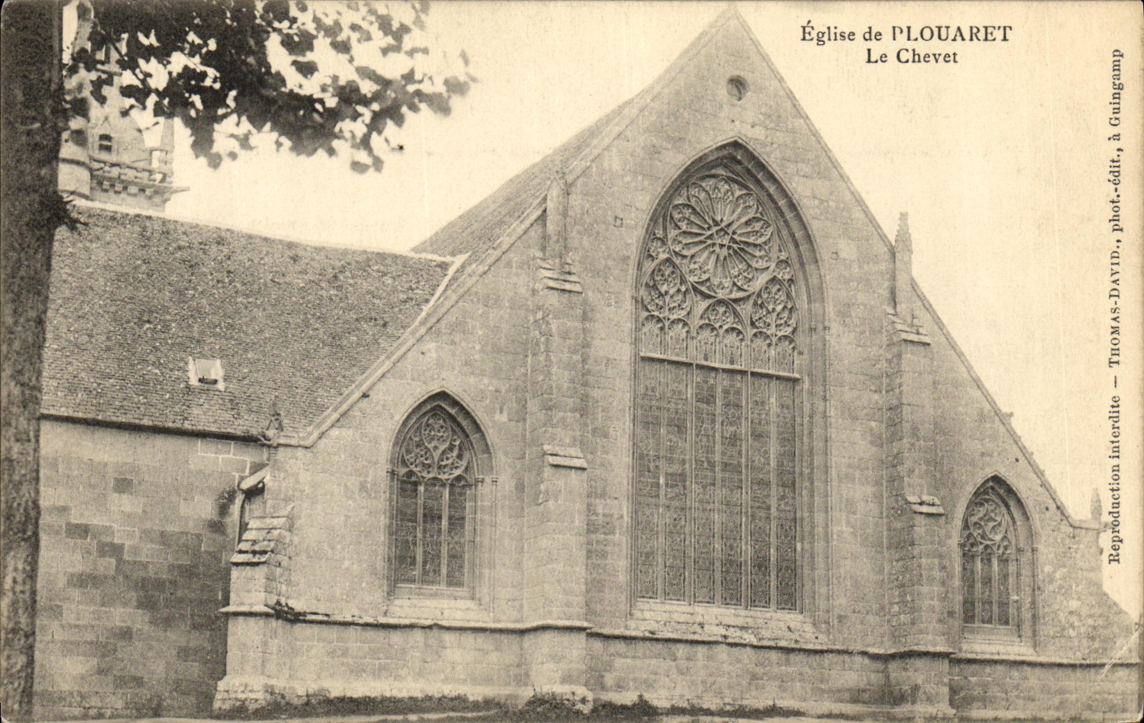 Église de PLOUARET — Le Chevet — Thomas-Dayt, phot.édit. à Guingamp