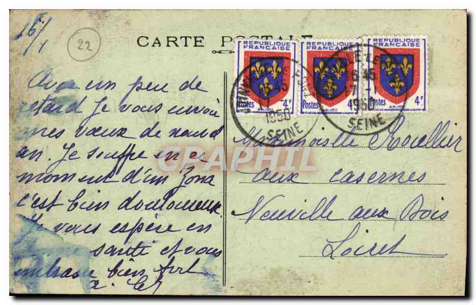 Belle-Île-en-Mer — La Porte Vauban — Collection Petitjean, n°21 — Rückseite