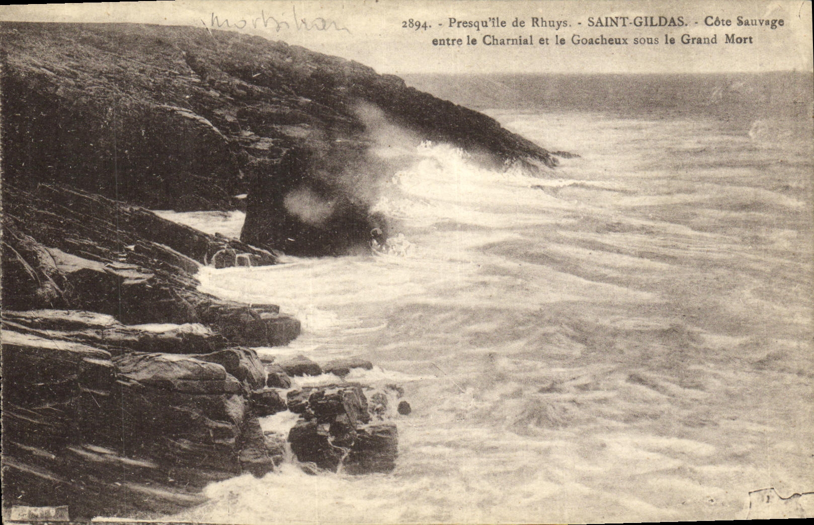 Presqu'île de Rhuys - Saint-Gildas - Côte Sauvage entre le Charnial et le Goacheux sous le Grand Mort