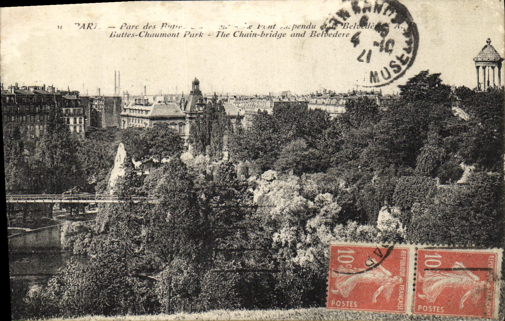 CPA Buttes Chaumont Paris