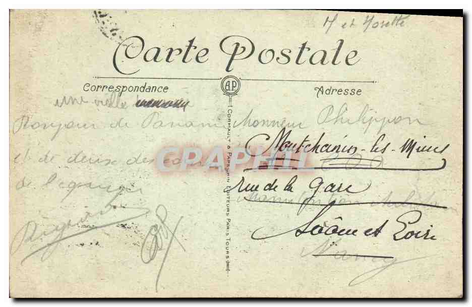 CPA Buttes Chaumont Paris — Verso