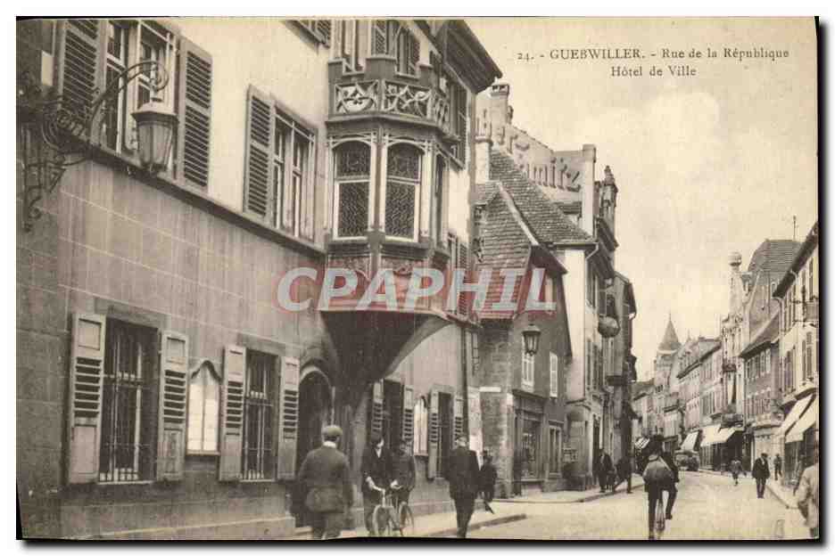 CPA Guebwiller Rue de la Republique Hotel de Ville