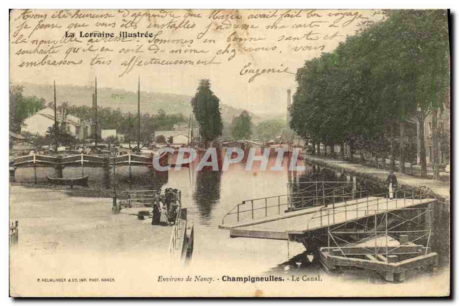 CPA La Lorraine Illustree Environs de Nancy Champigneulles Le Canal