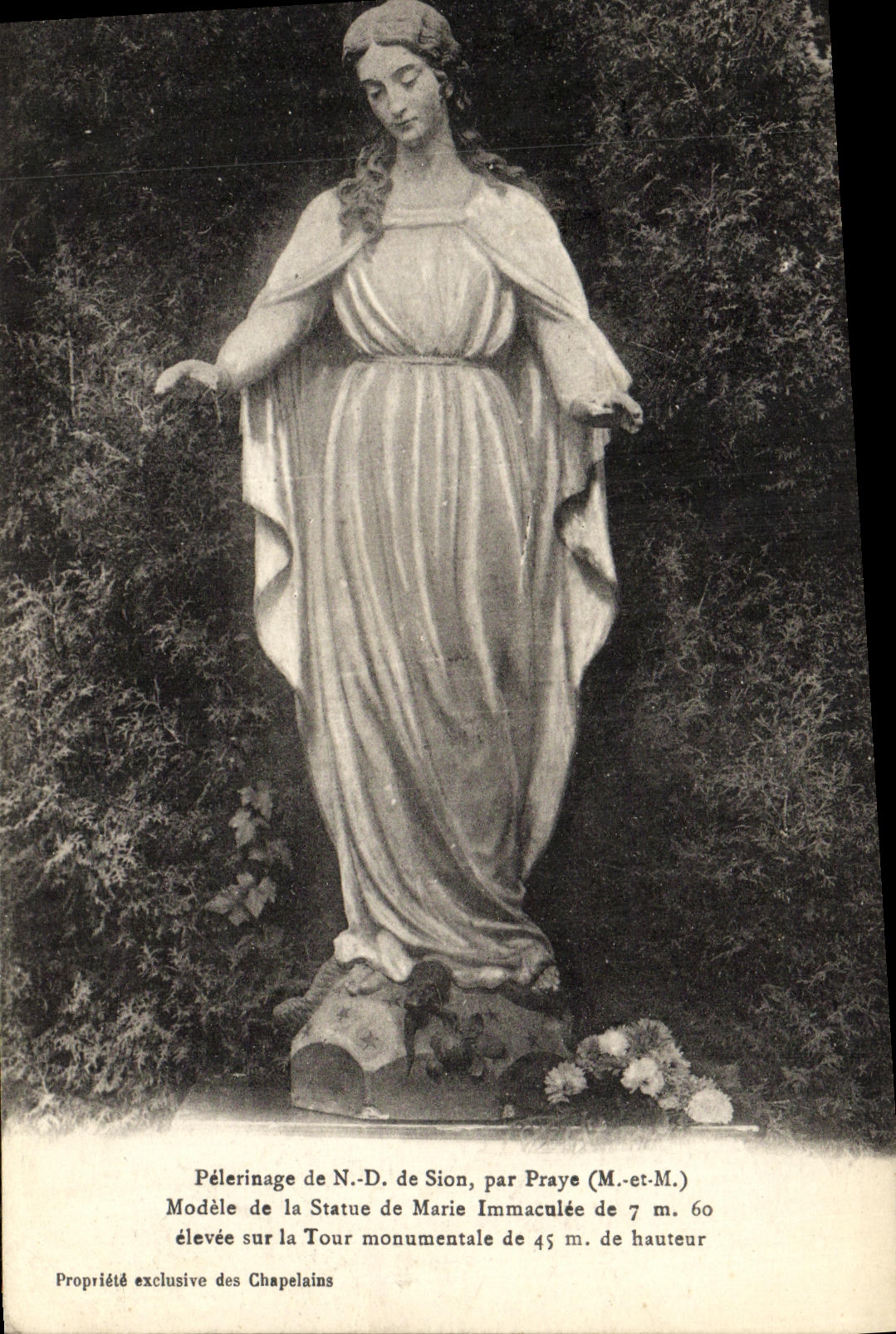 Pélerinage de N.-D. de Sion — Modèle de la statue de Marie Immaculée — Praye (M.-et-M.)