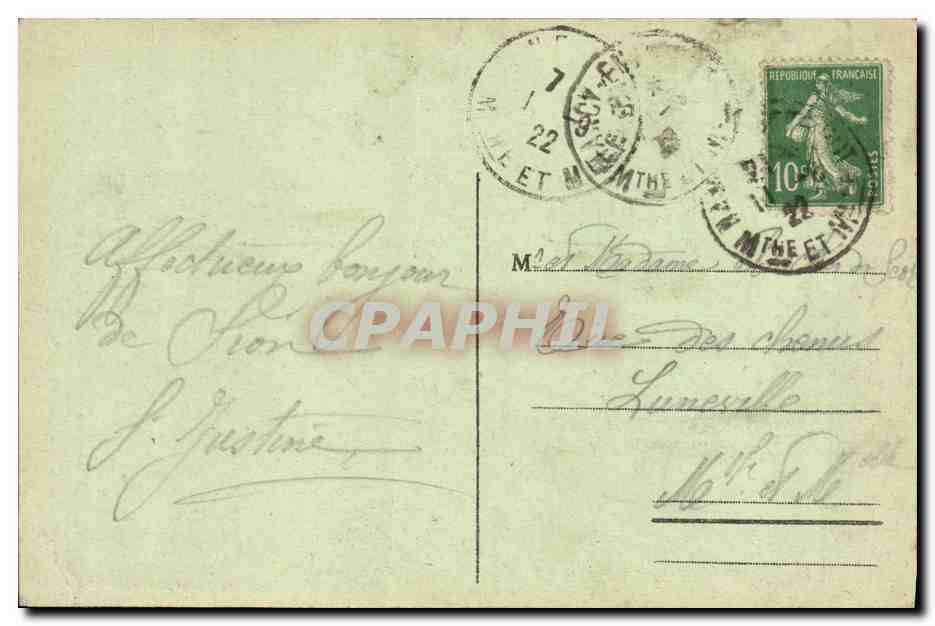 Pélerinage de N.-D. de Sion — Modèle de la statue de Marie Immaculée — Praye (M.-et-M.) — Verso
