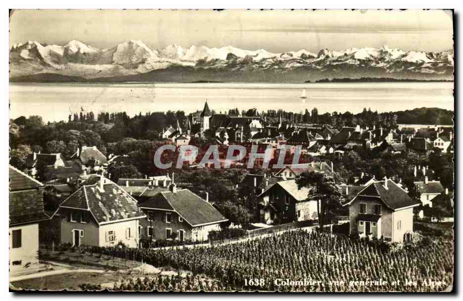 CPA Colombier Vue Generale et Jes AlpesM