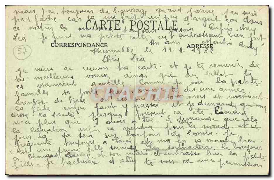 CPA Thionville Eglise Catholique — Back