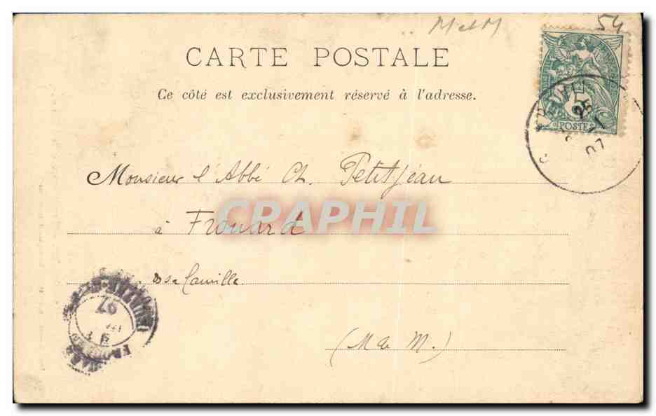 CPA Gerbeviller Vue Interieure de l Eglise — Rückseite
