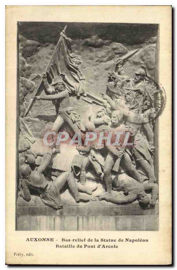 CPA Auxonne Bas relief de la Statue de Napoleon Bataille du Pont d Arcole